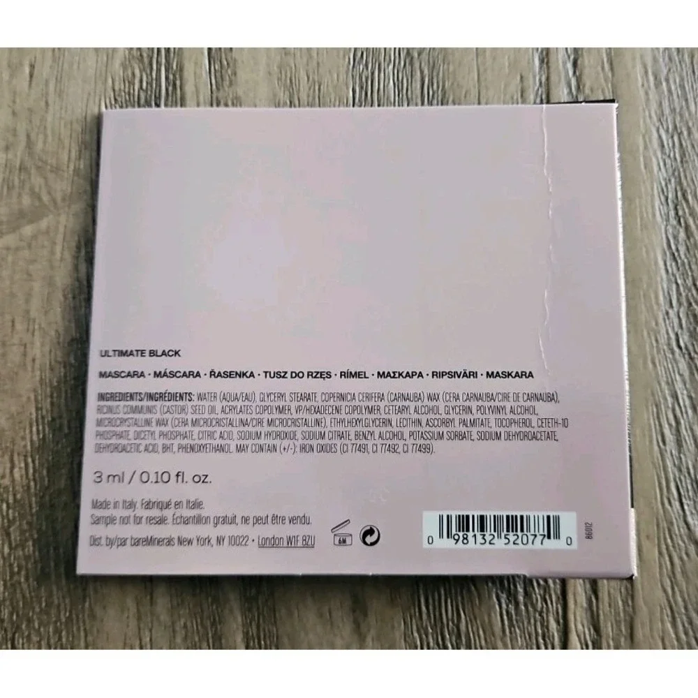 2 BareMinerals Lashtopia Mega Volume Mineral-Based Mascara 0.1 oz.Ultimate Black
